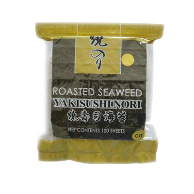 2.8g Roasted Seaweed Yaki Sushi Nori 50 Sheets Natural Flavor