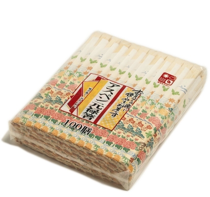 Tensoge Round Disposable Wooden Chopsticks For Chinese Japanese Food