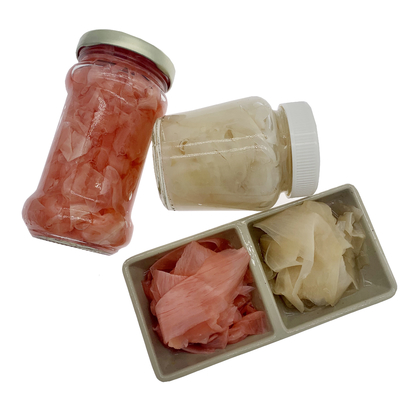 High Grade Pink Oem Pickled Sushi Ginger Slice Strip In Bottle 340g