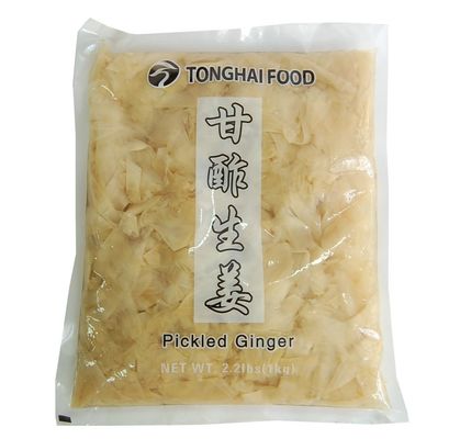 quality  Chinese Red Salted Pickled Sushi Ginger 1.01kg For Sushi Product factory
