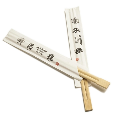 Twins Disposable Bamboo Chopsticks In Individual Paper Opp Pack