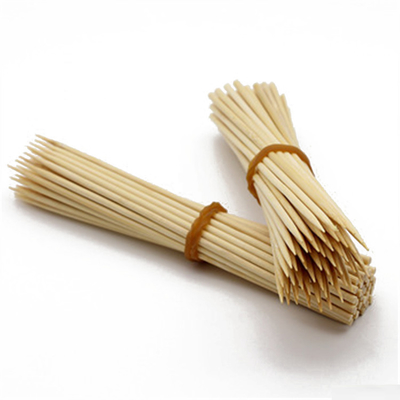 Disposable Eco Friendly Bamboo Skewers Fruit Sticks Heat Resistant