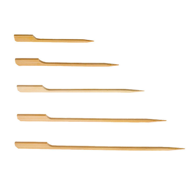 OEM Disposable Bamboo Paddle Skewer Sticks For Fruit Meat Vegetables