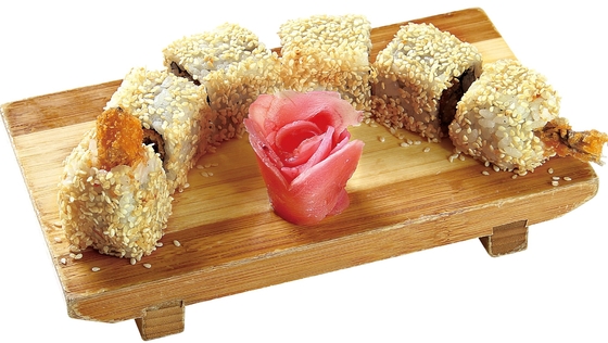 Pink White 1.2mm Pickled Sushi Ginger Slic Strip In Bag 1.5kg